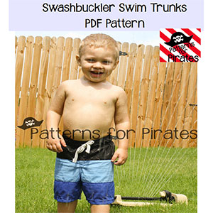 Patterns for Pirates Swashbuckler Swim Trunks Sewing Pattern