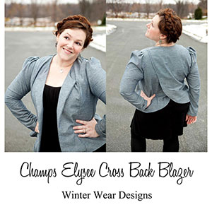 Winter Wear Designs Champs Elysee Cross Back Blazer Sewing Pattern