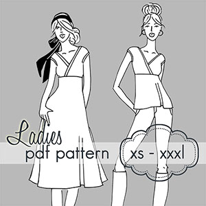 Jocole Ladies Crossover Tunic or Dress Sewing Pattern
