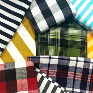 Flawed Stripes & Plaid Mystery Mix 1/4 Yard Knit Fabric Bargain Lot