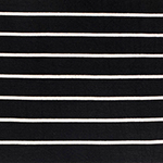 Small White Stripe on Black Cotton Jersey Spandex Blend Knit Fabric