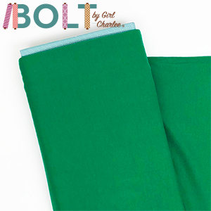 10 Yard Bolt True Kelly Green Solid Cotton Spandex Knit Fabric
