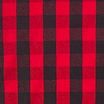 Black Red Buffalo Plaid Cotton Spandex Knit Fabric