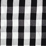 Black White Buffalo Plaid Cotton Spandex Knit Fabric