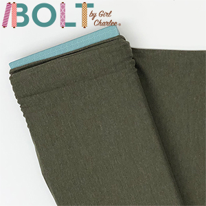 10 Yard Bolt Olive Green Heather Solid Cotton Spandex Knit Fabric