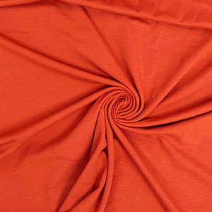Half Yard Rust Orange Solid Cotton Spandex Knit Fabric