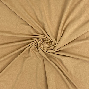Camel Taupe Solid Cotton Spandex Knit Fabric