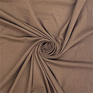 Dark Mocha Solid Cotton Spandex Knit Fabric