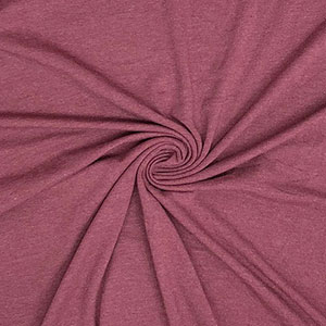 Burgundy Heather Solid Cotton Spandex Knit Fabric