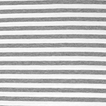 Heather Gray White Small Stripe Cotton Spandex Knit Fabric