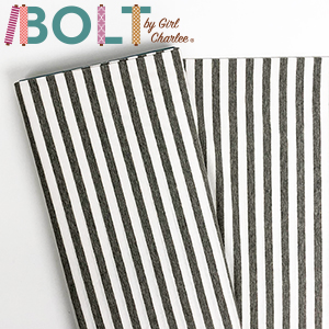 10 Yard Bolt Heather Charcoal Gray White Small Stripe Cotton Spandex Knit Fabric