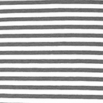 Heather Charcoal Gray White Small Stripe Cotton Spandex Knit Fabric