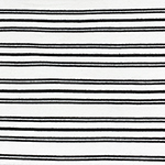 Black Multi Stripe on White Cotton Jersey Spandex Blend Knit Fabric