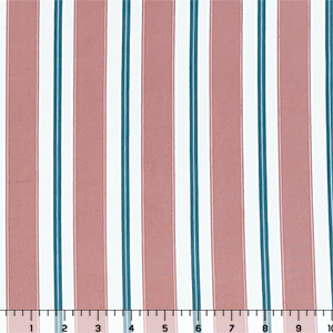 Half Yard Rose Ocean Vertical Stripes Double Brushed Jersey Spandex Blend Knit Fabric
