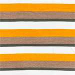 Beige Olive Gold Stripe Cotton Jersey Spandex Blend Knit Fabric
