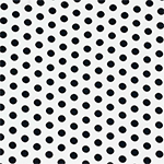 Black Polka Dots on White Double Brushed Jersey Spandex Blend Knit Fabric