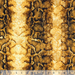 Gold Brown Snakeskin Double Brushed Jersey Spandex Blend Knit Fabric