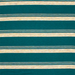 Teal Green Multi Stripe on Oatmeal Modal Jersey Spandex Blend Knit Fabric