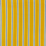 Navy White Vertical Stripe on Marigold Double Brushed Jersey Spandex Blend Knit Fabric
