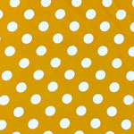 White Polka Dots on Marigold Double Brushed Jersey Spandex Blend Knit Fabric