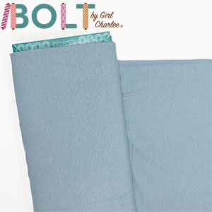 10 Yard Bolt Dusty Blue Solid Cotton Spandex Knit Fabric