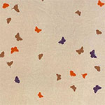 Butterfly Silhouettes on Cafe Double Brushed Jersey Spandex Blend Knit Fabric