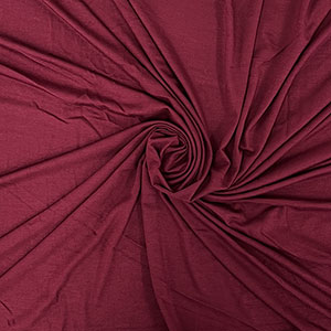 Deep Burgundy Solid Jersey Rayon Spandex Blend Knit Fabric