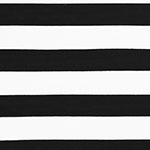Black White Wide Stripes Cotton Jersey Spandex Knit Fabric