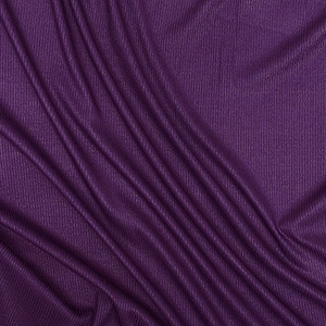 Plum Purple Solid Jersey Spandex Blend Ribbed Knit Fabric
