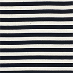Black and Cream Stripe Cotton Jersey Spandex Blend Ribbed Knit Fabric