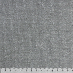 Charcoal Gray Solid Cotton Blend Variegated Ribbed Knit Fabric