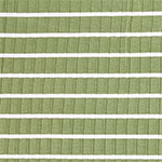 White Stripes on Sage Green Wide Ribbed Knit Fabric