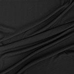 Ink Black Solid Jersey Spandex Blend Rib Knit Fabric