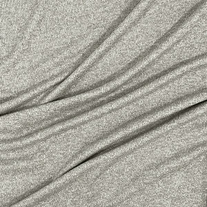 Half Yard Two Tone Gray Solid Jersey Spandex Blend Rib Knit Fabric