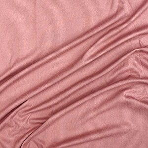 Mauve Pink Solid Jersey Spandex Blend Rib Knit Fabric