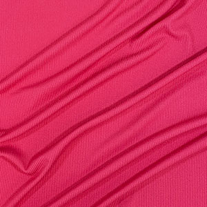Half Yard Fuchsia Pink Solid Jersey Spandex Blend Rib Knit Fabric