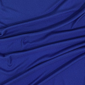Bright Blue Solid Jersey Spandex Blend Rib Knit Fabric