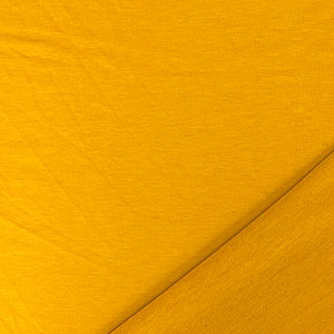 Mustard Gold Solid French Terry Blend Knit Fabric