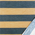 Denim Black Cafe Big Stripe Inverted French Terry Blend Knit Fabric