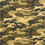 Khaki Green Camouflage Inverted French Terry Blend Knit Fabric