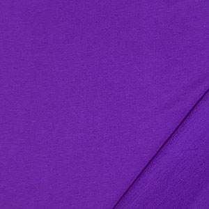 Grape Purple Solid French Terry Blend Knit Fabric