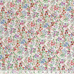Small Wildflower Garden on Ivory ITY Knit Fabric