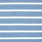 Ocean White Stripe Knitted Hacci Sweater Knit Fabric