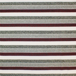 Gray Burgundy Heather Multi Stripe Wide Rib Hacci Sweater Knit Fabric