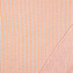 Blush Pink White Vertical Pinstripe Jersey Blend Double Knit Fabric