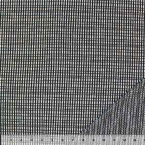 Half Yard Black White Dashed Vertical Pinstripe Jersey Blend Double Knit Fabric