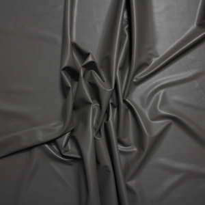 Dark Gray Matte Faux Vegan Leather Fabric