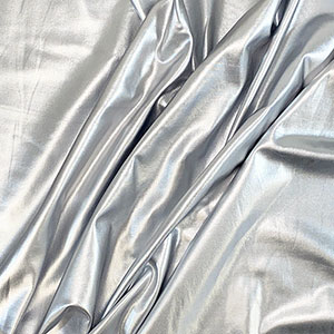 Silver Stretch Faux Vegan Leather Fabric
