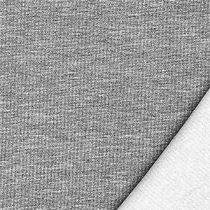 Black White Textured Cotton Jersey Sweatshirt Fleece Knit Fabric