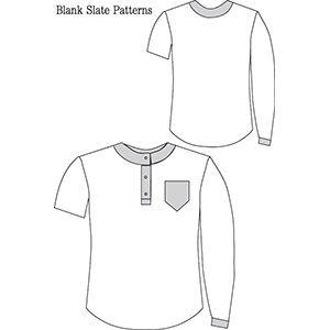 Blank Slate Patterns Hipster Henley Sewing Pattern - Girl Charlee